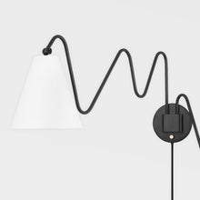 Load image into Gallery viewer, Onda Plug-In Wall Light in Detail.
