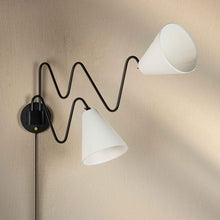Load image into Gallery viewer, Onda Plug-In Wall Light in Detail.
