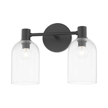 Load image into Gallery viewer, Paisley Vanity Wall Light in Soft Black (2-Light).
