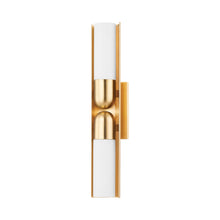 Load image into Gallery viewer, Paolo Wall Light in Aged Brass.
