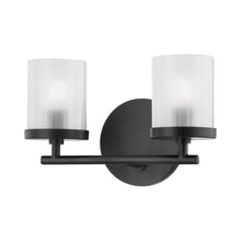 Load image into Gallery viewer, Ryan Bath Wall Light in Soft Black (2-Light).
