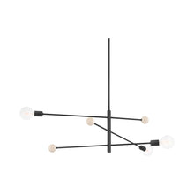Load image into Gallery viewer, Slater Chandelier in Soft Black.
