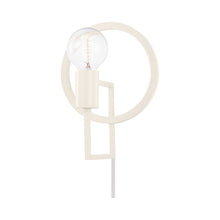 Load image into Gallery viewer, Tory Plug-In Wall Light in Soft Cream.
