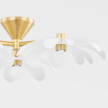 Load image into Gallery viewer, Twiggy Floral Semi Flush Mount Ceiling Light in Detail.

