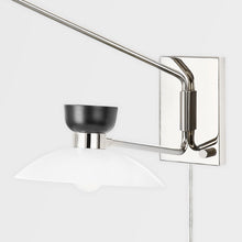 Load image into Gallery viewer, Whitley Plug-In Wall Light in Detail.
