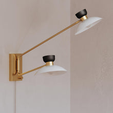 Load image into Gallery viewer, Whitley Plug-In Wall Light in Detail.
