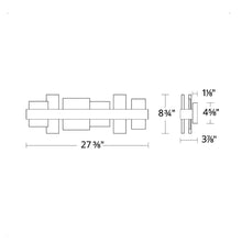 Load image into Gallery viewer, Acropolis LED Vanity Wall Light - line drawing.
