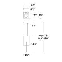 Load image into Gallery viewer, Amari LED Pendant Light- line drawing.
