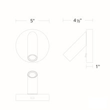 Load image into Gallery viewer, Aspire LED Wall Light - line drawing.
