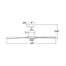 Load image into Gallery viewer, Aviator 5 Downrod Ceiling Fan - line drawing.
