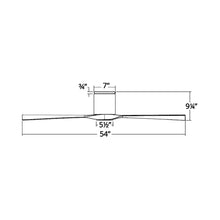 Load image into Gallery viewer, Aviator 5 Flush Mount Ceiling Fan - line drawing.
