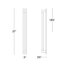 Load image into Gallery viewer, Barre LED Vanity Wall Light - line drawing.
