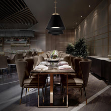 Load image into Gallery viewer, Bentley LED Pendant Light in Restaurant.
