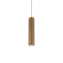 Load image into Gallery viewer, Burning Man LED Pendant Light in Aged Brass.
