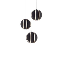 Load image into Gallery viewer, Carillion LED Pendant Light in Black (3-Light).
