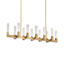 Load image into Gallery viewer, Cinema LED Pendant Light in Aged Brass.
