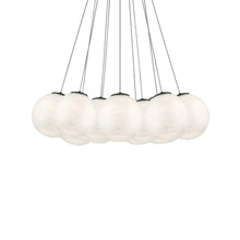 Load image into Gallery viewer, Cosmic Crystal Multi-Light LED Pendant Light in Black (12-Light).
