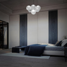 Load image into Gallery viewer, Cosmic Crystal Multi-Light LED Pendant Light in bedroom.
