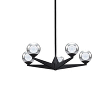 Load image into Gallery viewer, Double Bubble LED Chandelier in Black (5-Light).

