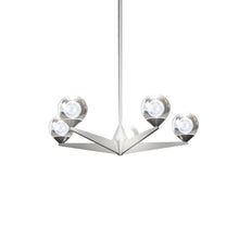 Load image into Gallery viewer, Double Bubble LED Chandelier in Satin Nickel (5-Light).
