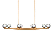Load image into Gallery viewer, Double Bubble LED Chandelier in Aged Brass (8-Light).
