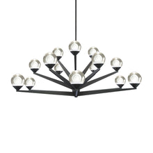 Load image into Gallery viewer, Double Bubble LED Chandelier in Black (15-Light).
