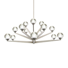Load image into Gallery viewer, Double Bubble LED Chandelier in Satin Nickel (15-Light).
