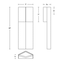 Load image into Gallery viewer, Dusk Outdoor LED Wall Light - line drawing.
