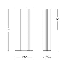 Load image into Gallery viewer, Enigma Outdoor LED Wall Light - line drawing.
