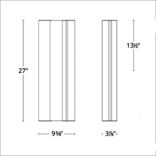 Load image into Gallery viewer, Enigma Outdoor LED Wall Light - line drawing.

