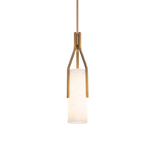 Load image into Gallery viewer, Firenze LED Pendant Light in Aged Brass.

