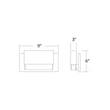 Load image into Gallery viewer, Glacier LED Bath Vanity Light - line drawing.
