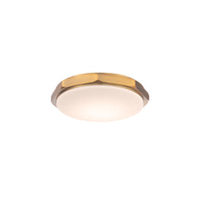Load image into Gallery viewer, Grommet LED Flush Mount Ceiling Light in Aged Brass (Large).
