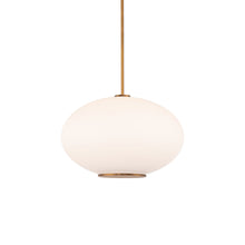 Load image into Gallery viewer, Illusion LED Pendant Light in Aged Brass (2700K/16-Inch).
