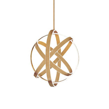 Load image into Gallery viewer, Kinetic LED Pendant Light in Aged Brass (Small).
