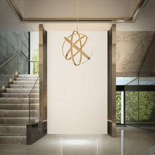Load image into Gallery viewer, Kinetic LED Pendant Light in living room.
