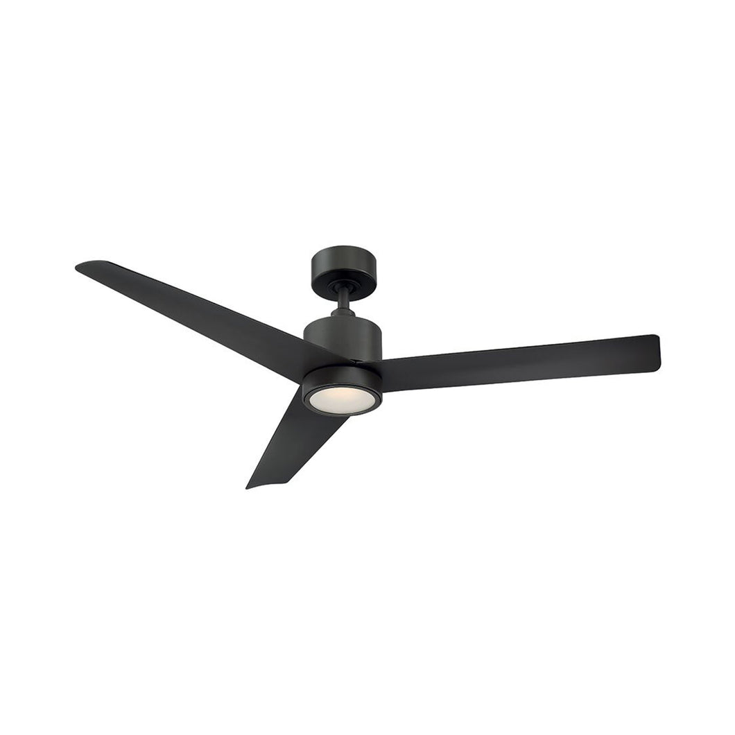 Lotus Downrod LED Ceiling Fan in Bronze.