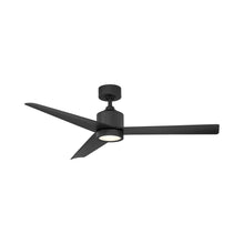 Load image into Gallery viewer, Lotus Downrod LED Ceiling Fan in Matte Black.
