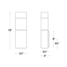 Load image into Gallery viewer, Monarch LED Outdoor Wall Light - line drawing.
