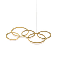 Load image into Gallery viewer, Orion LED Chandelier in Aged Brass.

