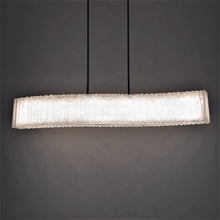 Load image into Gallery viewer, Rhiannon Rectangular LED Chandelier in Detail.
