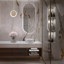 Load image into Gallery viewer, Serenity LED Pendant Light in bathroom.
