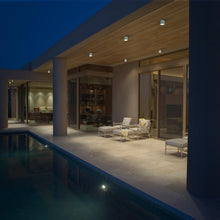 Load image into Gallery viewer, Squat LED Outdoor Flush Mount Light Outside.
