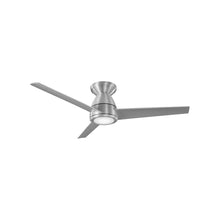 Load image into Gallery viewer, Tip-Top LED Flush Mount Ceiling Fan in 44-Inch/Brushed Aluminum.
