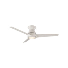 Load image into Gallery viewer, Tip-Top LED Flush Mount Ceiling Fan in 44-Inch/Matte White.

