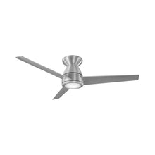 Load image into Gallery viewer, Tip-Top LED Flush Mount Ceiling Fan in 52-Inch/Brushed Aluminum.
