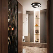 Load image into Gallery viewer, Veloce LED Flush Mount Ceiling Light in living room.
