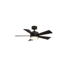 Load image into Gallery viewer, Wynd Downrod LED Ceiling Fan in 42-Inch/Matte Black.
