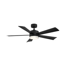 Load image into Gallery viewer, Wynd Downrod LED Ceiling Fan in 60-Inch/Matte Black.
