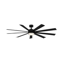 Load image into Gallery viewer, Wynd XL Downrod LED Ceiling Fan in Matte Black.
